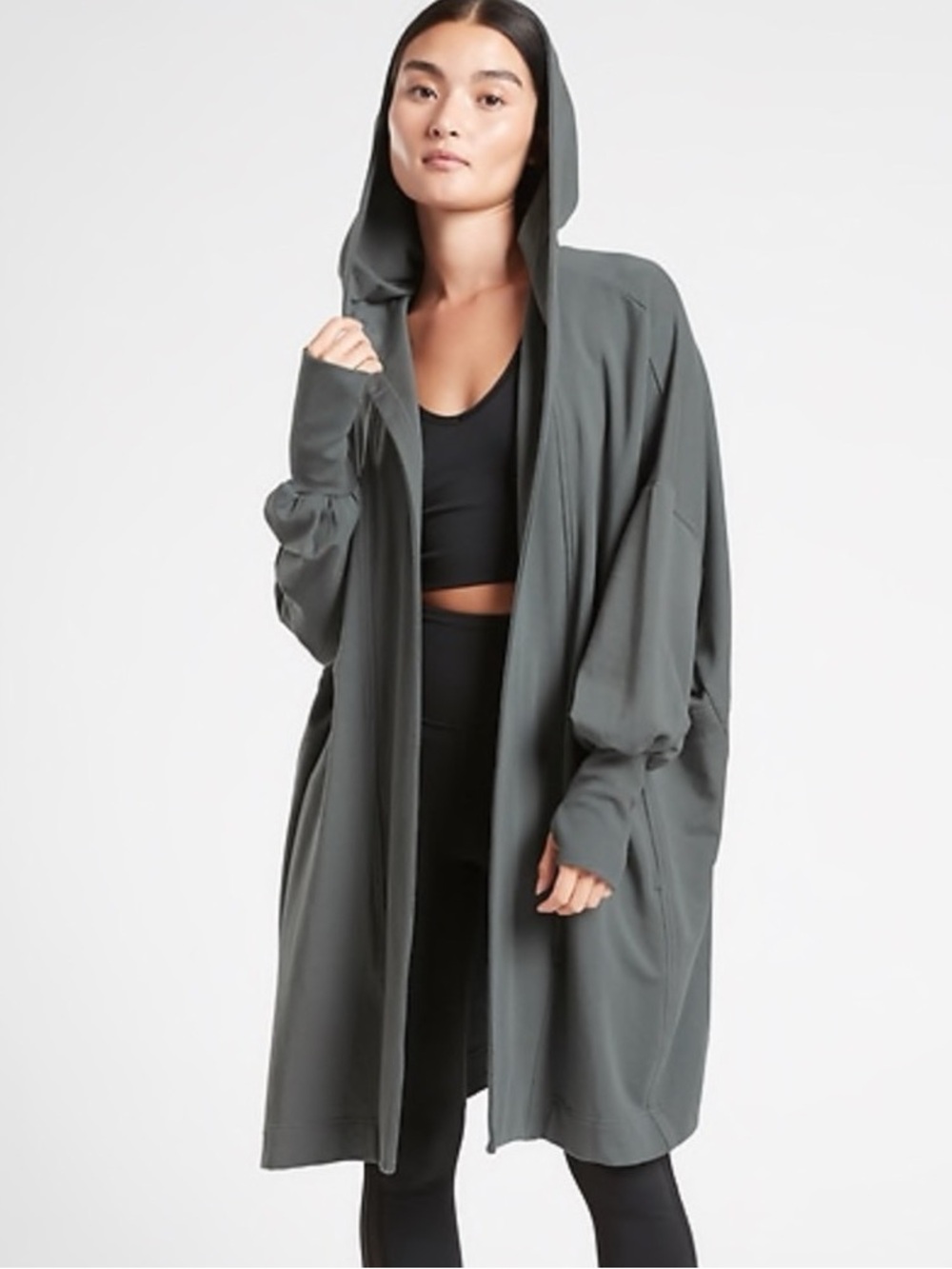 Woman’s Athleta Pranayama Restore Oversized Wrap Cardigan Size m